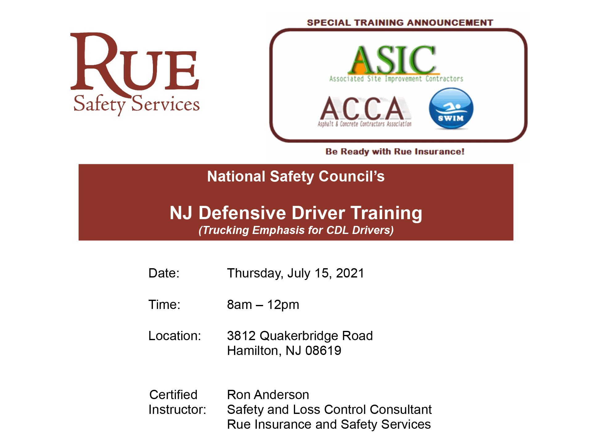 NJ Defensive Driving Training - DDC4 Program Invitation 7-15-21 -